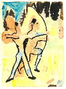 Ernst Ludwig Kirchner, Archer at Wildboden- Watercolour und ink over pencil